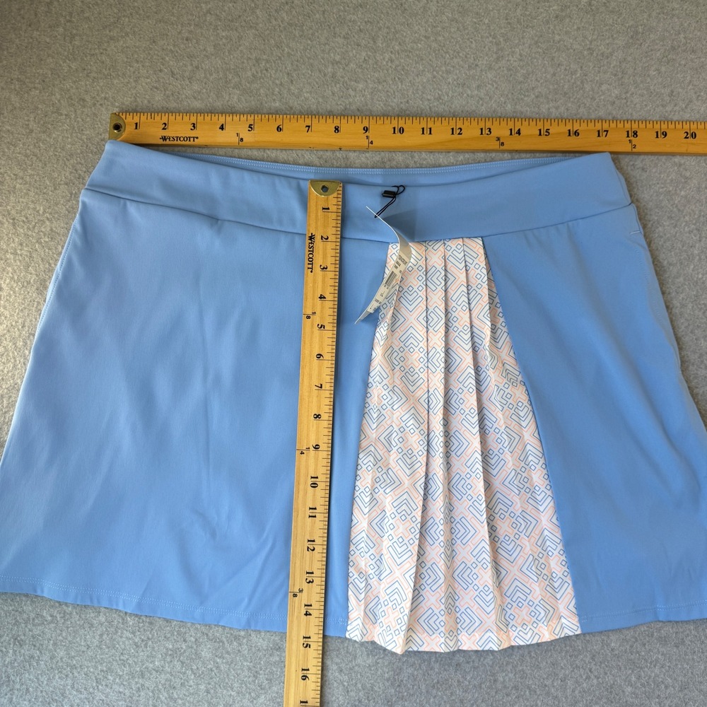 Adidas Golf Skort Athletic Skirt Pockets Light Sky Blue Womens Size Large NWT - Picture 9 of 15